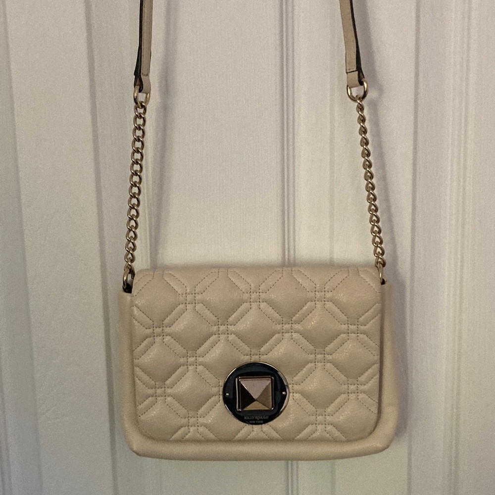 Kate Spade Puff Cream Quilted Shoulder Bag gold tone